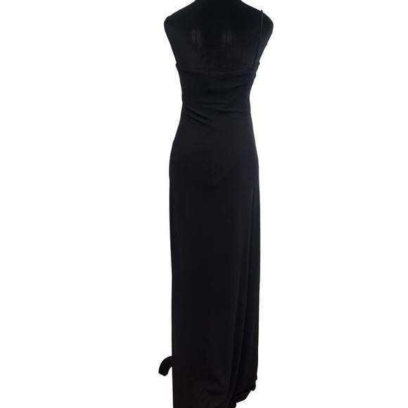 Laundry by Shelli Segal Spaguetti Strap Maxi Dress in Black Size‎ 6 - Picture 5 of 8